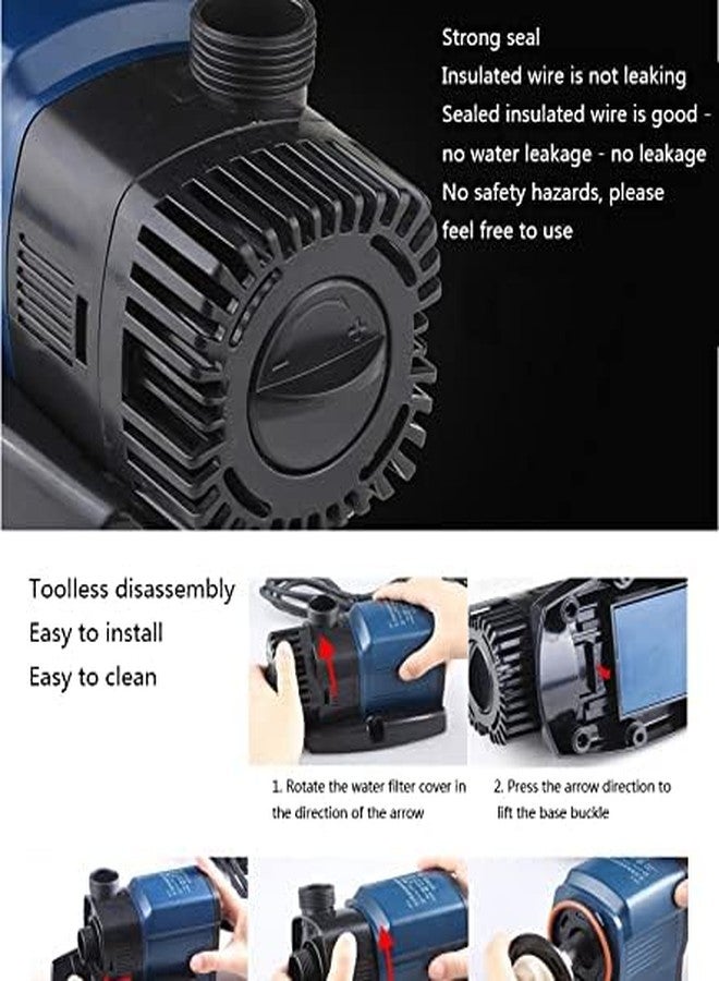 VAYINATO (JTP-3800 | Power : 25W | Output : 3800L/H | Maximum Lifting Height : 3.8M) Adjustable Flow Control Submersible Frequency Variation Energy Saving Pump For Aquairum Fish Tank - Image 5